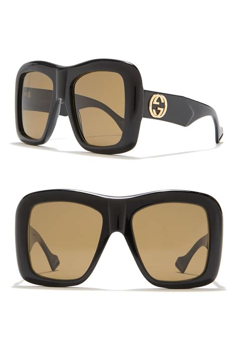 gucci sunglasses oversized|Gucci 54mm oversized square sunglasses.